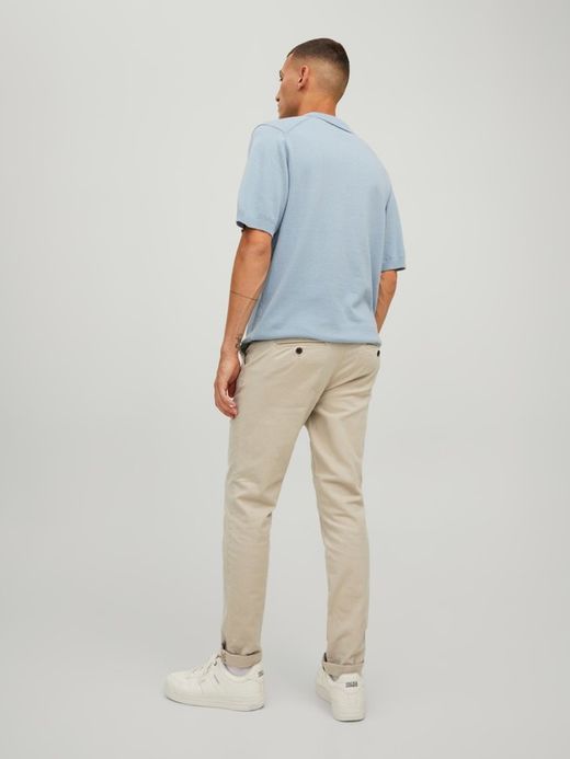 Pantalón elástico con muestra geométrica Jack & Jones Sand