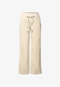 Pantalón HW con goma de pierna ancha Street One Sand
