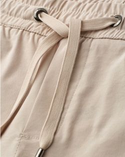 Pantalón HW con goma de pierna ancha Street One Sand