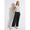 Pantalón HW de pierna ancha Street One Black