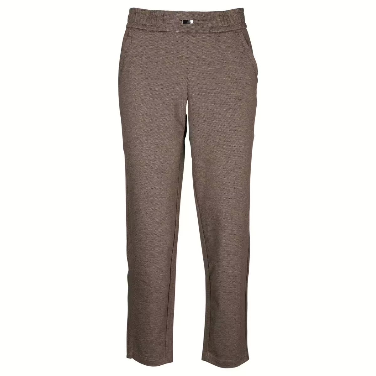 Pantalón jaspeado con goma Street One Brown 32