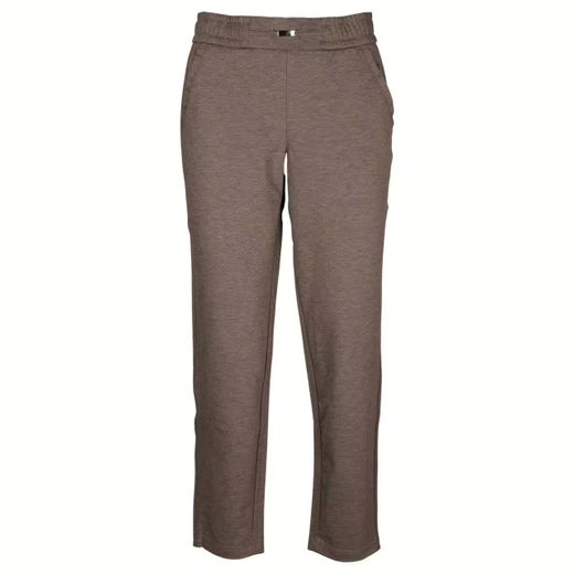 Pantalón jaspeado con goma Street One Brown