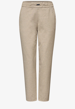 Pantalón jaspeado con goma Street One Sand