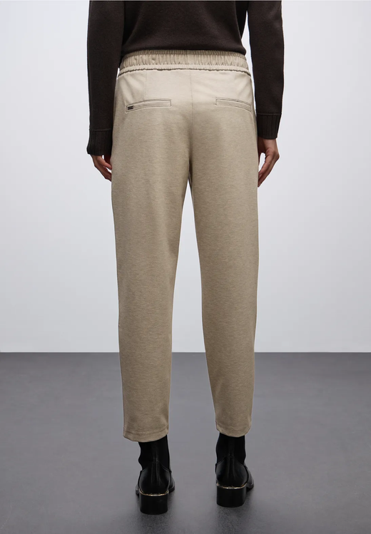 Pantalón jaspeado con goma Street One Sand