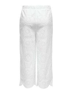 Pantalón palazzo con calados Only Bright White
