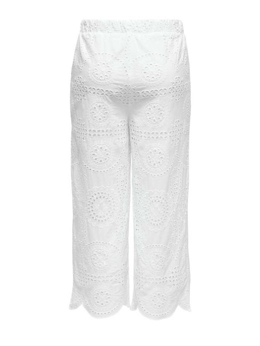 Pantalón palazzo con calados Only Bright White