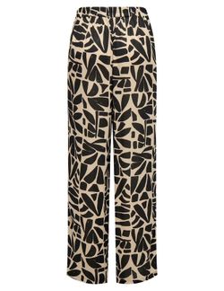 Pantalón palazzo con estampado abstracto monocolor Only Black