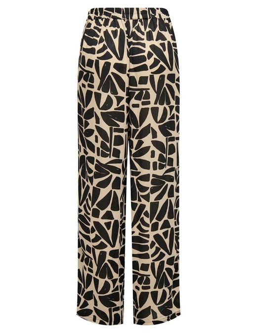 Pantalón palazzo con estampado abstracto monocolor Only Black