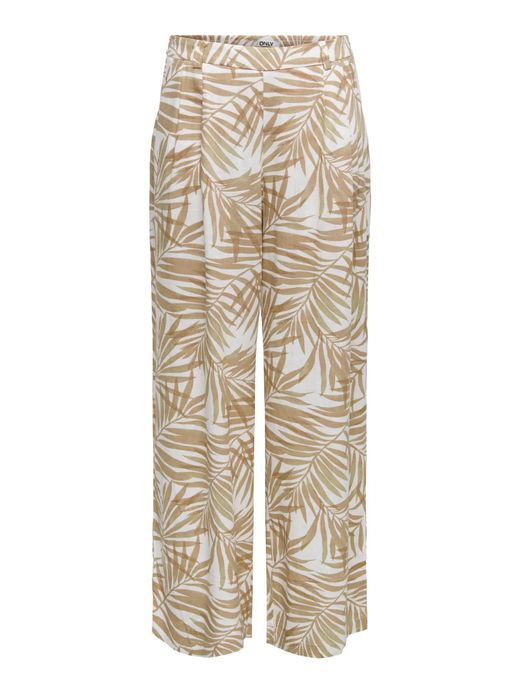 Pantalón palazzo con estampado hojas de palmera Only Moonbean