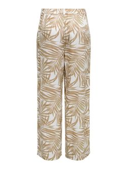 Pantalón palazzo con estampado hojas de palmera Only Moonbean