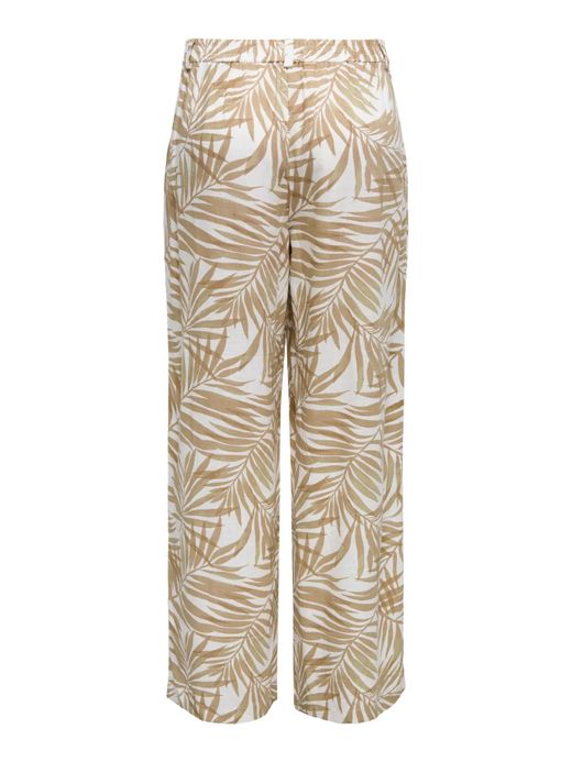 Pantalón palazzo con estampado hojas de palmera Only Moonbean
