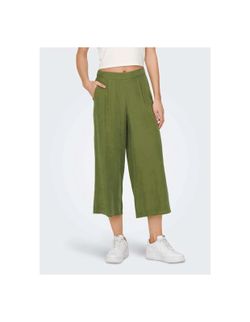 Pantalón palazzo con goma Only Olive Night