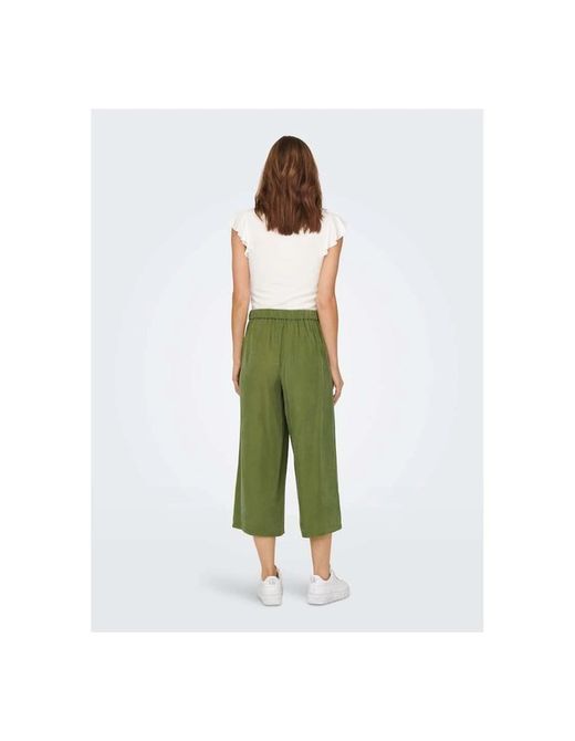 Pantalón palazzo con goma Only Olive Night