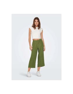Pantalón palazzo con goma Only Olive Night