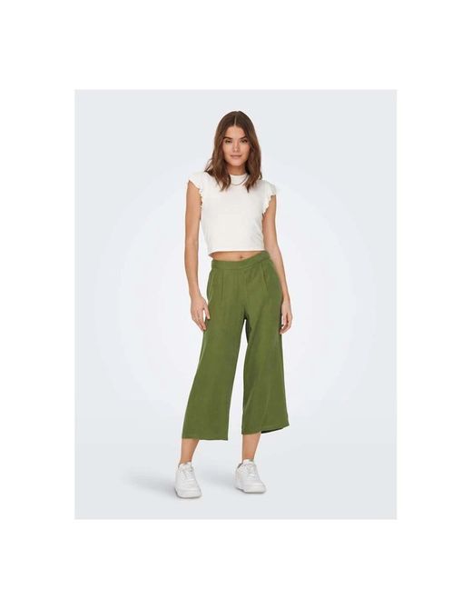 Pantalón palazzo con goma Only Olive Night
