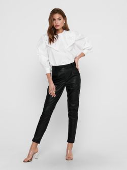 Pantalón polipiel con goma Only Black