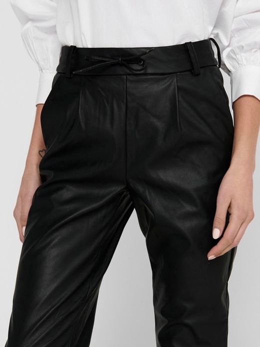 Pantalón polipiel con goma Only Black