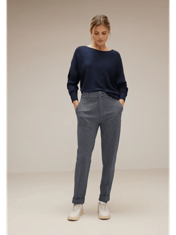 Pantalón sastre con micromuestra Street One Deep Blue