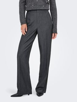 Pantalón sastre de pierna ancha Only Dark Grey Mela