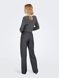 Pantalón sastre de pierna ancha Only Dark Grey Mela