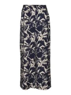 Pantalón tobillero con estampado floral Vero Moda Navy Blazer