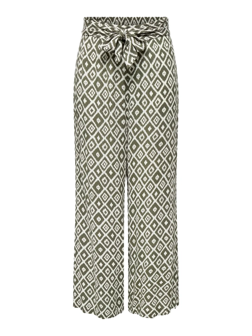 Pantalón tobillero con estampado geométrico Only Balsam Green