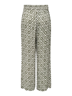 Pantalón tobillero con estampado geométrico Only Balsam Green