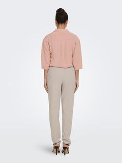 Pantalón vestir con cinturón Jdy Chateau Gray