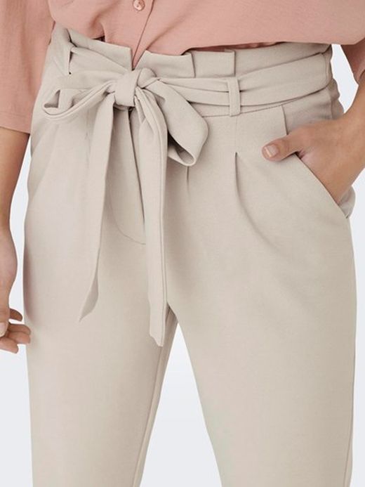 Pantalón vestir con cinturón Jdy Chateau Gray