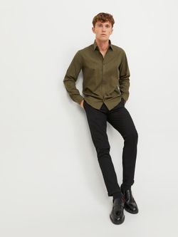 Pantalón vestir con cuadro gales Jack & Jones Chocolate