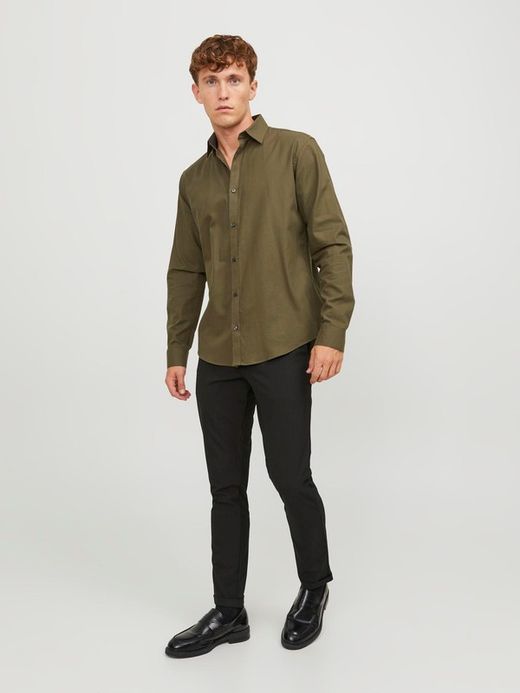 Pantalón vestir con cuadro gales Jack & Jones Chocolate