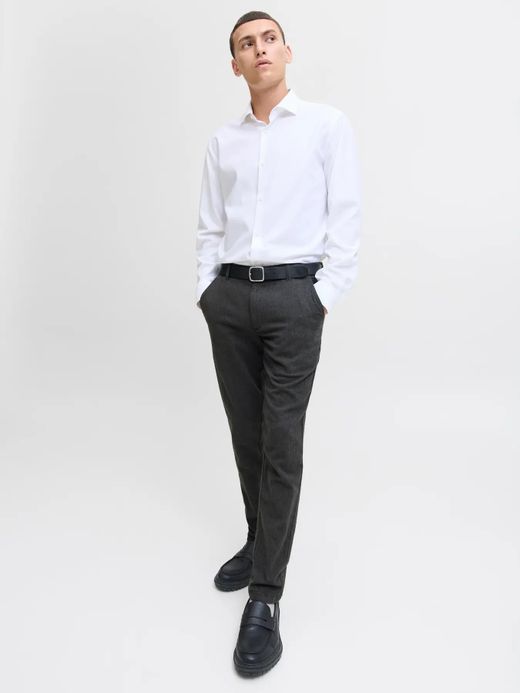 Pantalón vestir con detalle espiga Jack & Jones Dark Grey