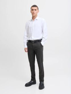 Pantalón vestir con detalle espiga Jack & Jones Dark Grey