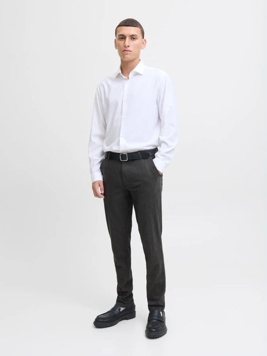 Pantalón vestir con detalle espiga Jack & Jones Dark Grey