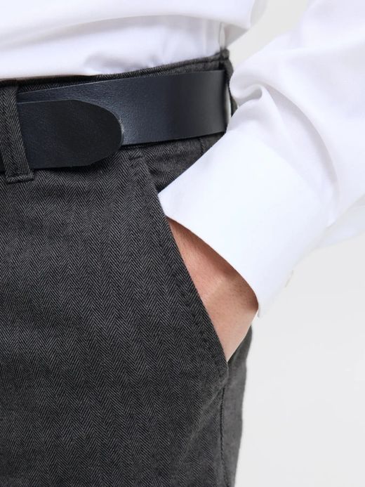 Pantalón vestir con detalle espiga Jack & Jones Dark Grey