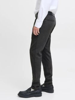 Pantalón vestir con detalle espiga Jack & Jones Dark Grey