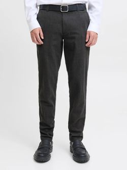 Pantalón vestir con detalle espiga Jack & Jones Dark Grey
