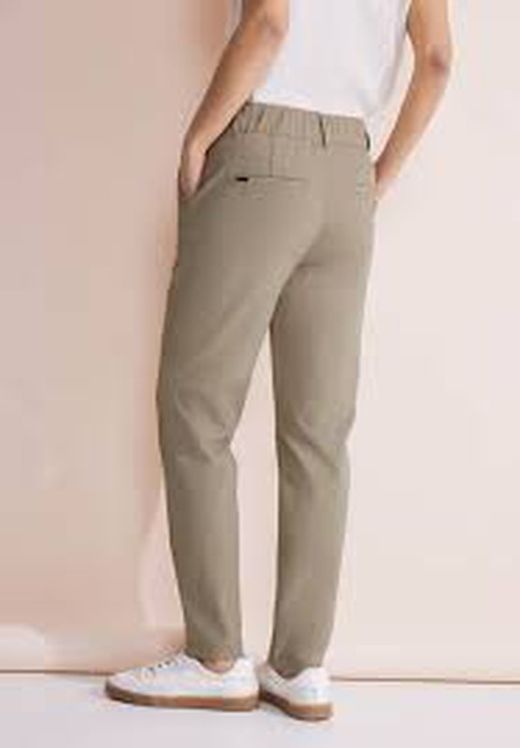 Pantalón vestir con repunte Street One Beige