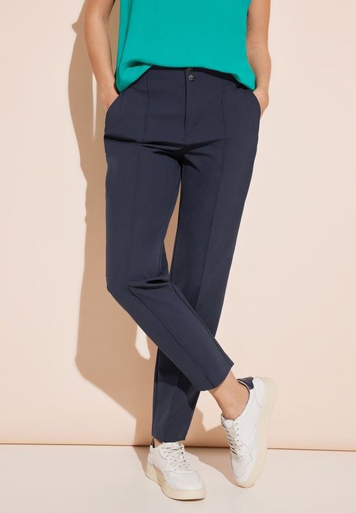 Pantalón vestir con repunte Street One Deep Blue
