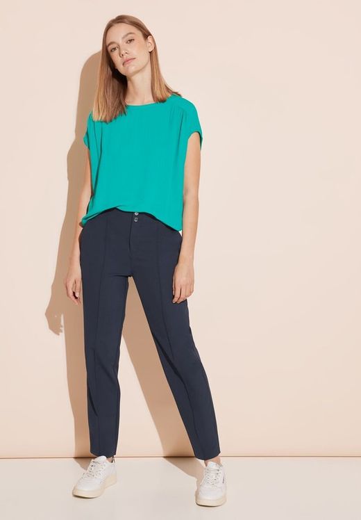 Pantalón vestir con repunte Street One Deep Blue