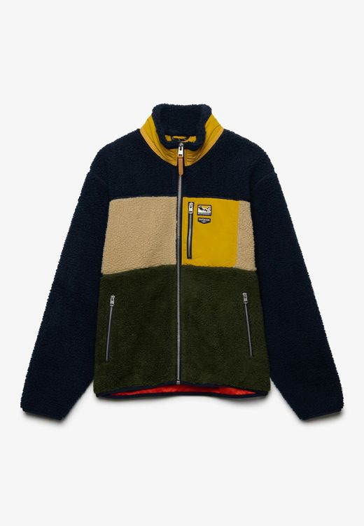 Polar con cremallera tricolor Superdry Eclipse Navy