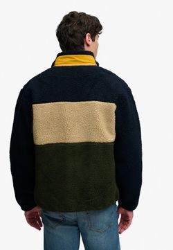 Polar con cremallera tricolor Superdry Eclipse Navy