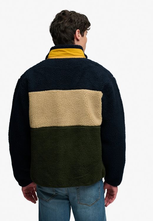 Polar con cremallera tricolor Superdry Eclipse Navy