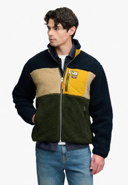 Polar con cremallera tricolor Superdry Eclipse Navy