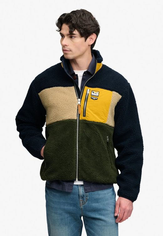 Polar con cremallera tricolor Superdry Eclipse Navy