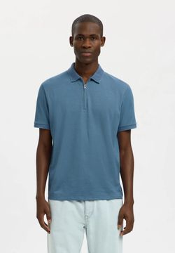 Poli m/c con cremallera Selected Blue