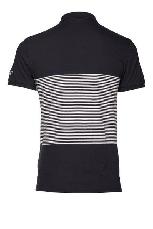 Blend Of America Navy Basic Striped Polo
