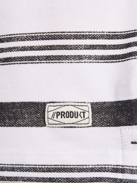 Polo básico de piqué con rayas Produkt Black