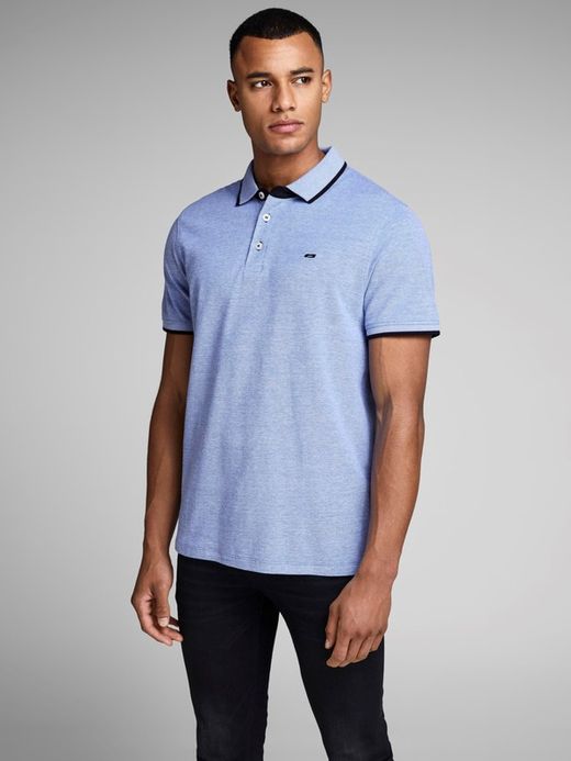 Jack & Jones Bright Cobalt heather pique basic polo