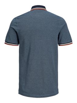 Jack & Jones Denim Blue Heather Pique Basic Polo